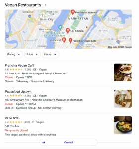 Google Local 3 Pack New York